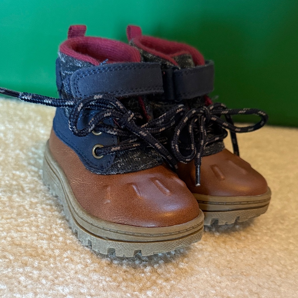 Carter's Brown and Navy Kids Boots